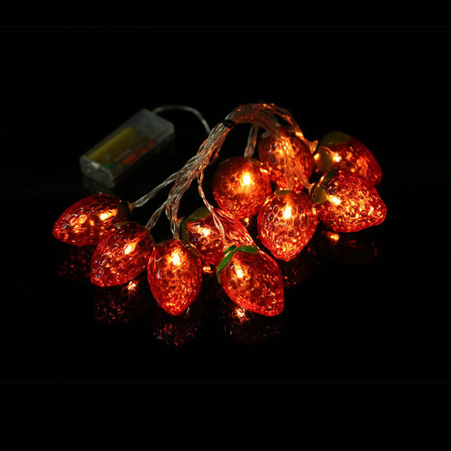 Cadena De Luces Strawberry: 20 Led Para Festivales Y Fiestas