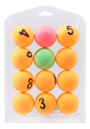 12 Pelotas De Ping Pong Coloridas Para Decoración De Tenis D