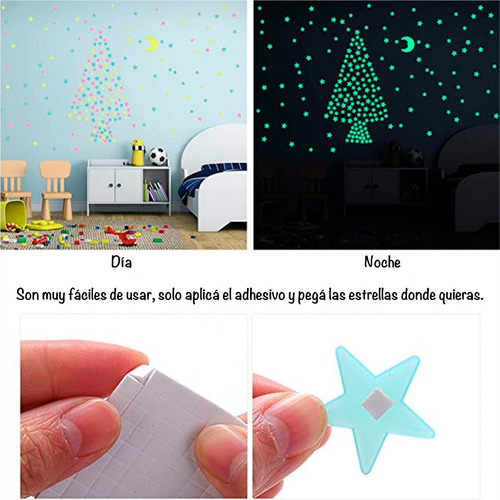 Imagen 6 de 10 de Estrellas Fluorescentes X100 Brillo En La Oscuridad.
