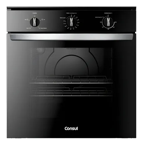 Forno De Embutir Eletrico Consul 84l Preto Com Grill Cob84be