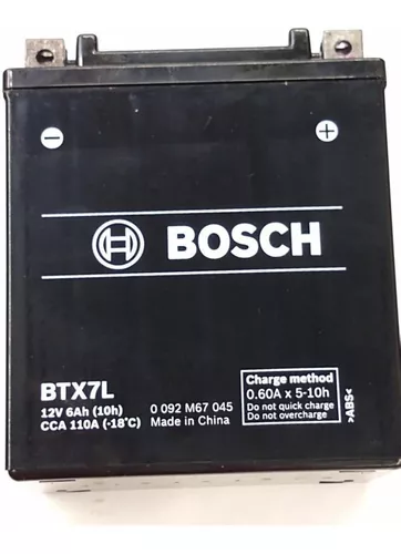 Bateria Moto BTX7L-BS / YTX7L-BS /= BB5L-B / 6 Ah / BOSCH