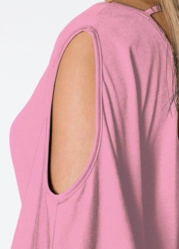 Imagem 4 de 6 de Blusa Bata Feminina Plus Size Ciganinha