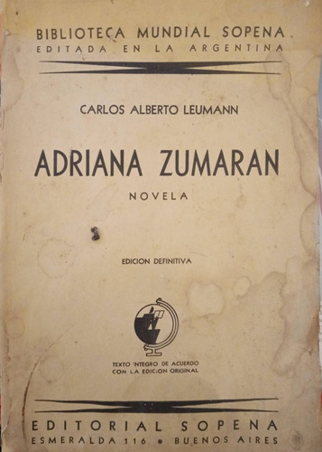 Libros Adriana Zumaran De Carlos Alberto Leumann