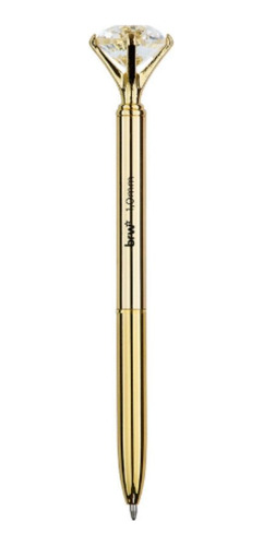 Caneta Metálica Esferográfica 1.0 Mm Diamond Dourado Brw