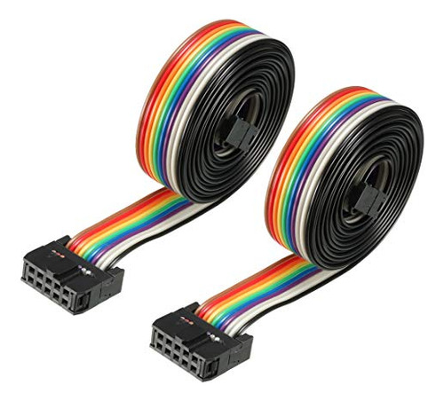 Cable Cinta Plana Idc Arcoíris 10p 128cm 2.54mm 2uds.