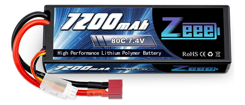 Zeee 2s Lipo Batería 7.4v 80c Mah Hardcase Rc Batería Con.
