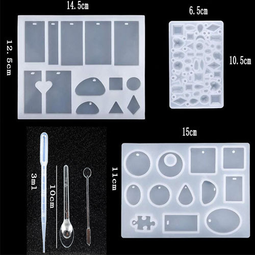 Kit De Molde De Resina Epóxi De 184 Peças Para Chaveiros