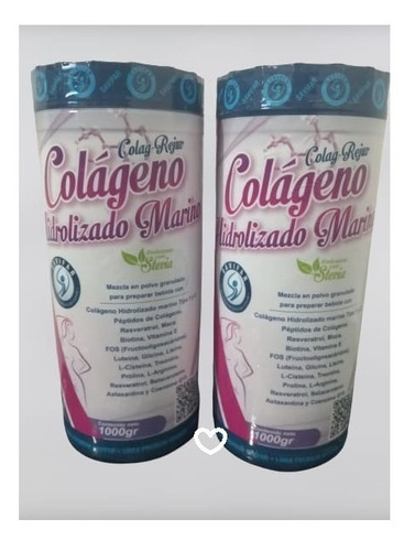 2 Colágeno Hidrolizado Marino X 1000 Gr - Kg a $60