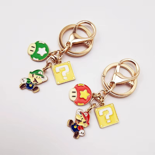 Llavero De Super Mario Bros Y Luigi - Kit 2 Llaveros Metal