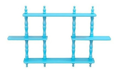 Frenchi Home Furnishing Kids 3tier Estantes De Pared Azul