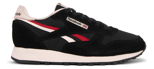 Zapatillas Reebok Classic Leather Negro Rojo Hombre