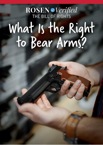 Libro: What Is The Right To Bear Arms? (rosen Verified: The 