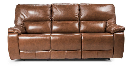 Rosen Sofá Reclinable Poch Cuero 3 Cuerpos