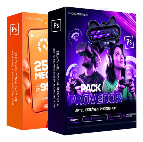 Pack Provedor De Internet, 340 Artes Editáveis Photoshop Psd