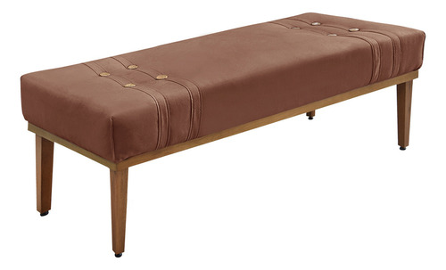 Kit Recamier E Cabeceira Santorini Spz 195cm King Veludo Cor Cobre-2230