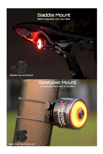 Imagen 5 de 9 de Luz Trasera Inteligente Para Bicicletas X Lite 200 Enfitnix