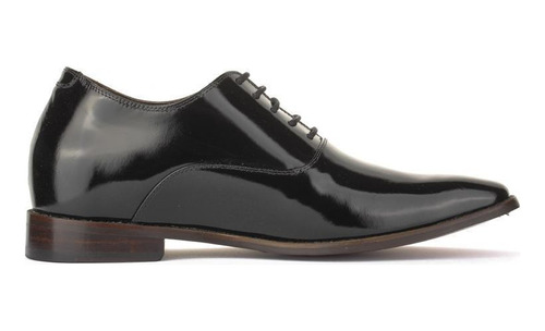 Zapato Formal Elegant Charol Max Denegri +7cms De Altura