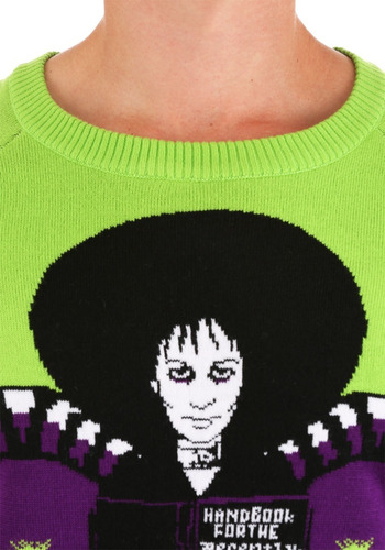 Sueter Feo Ugly Sweater Navidad Beetlejuice Lydia P/ Damas