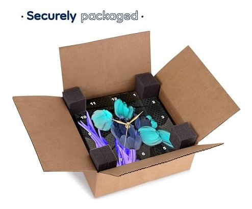 3drose Dpp__3 Reloj De Pared De Tulipanes Azules Iridiscente