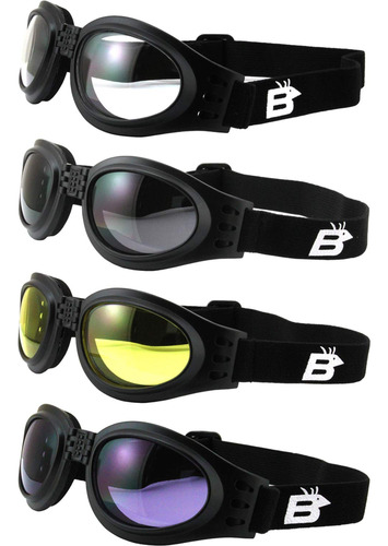 4 Pares De Gafas Birdz Parrot Negras Plegables Acolchadas Pa