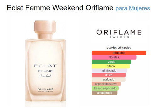 Perfume Eclat Femme Weekend Para Mujer Edt Oriflame 50ml
