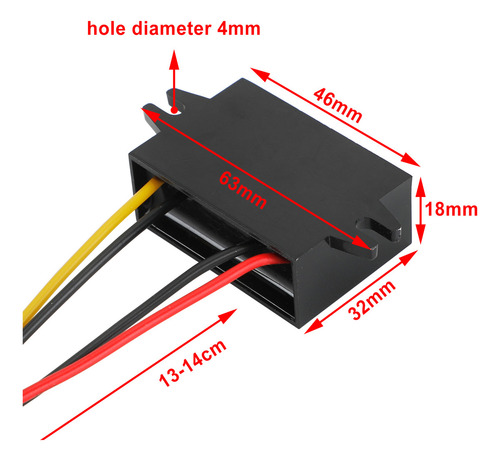 Convertidor Dc-dc 24v 36v 48v Redutor A 12v De 3a