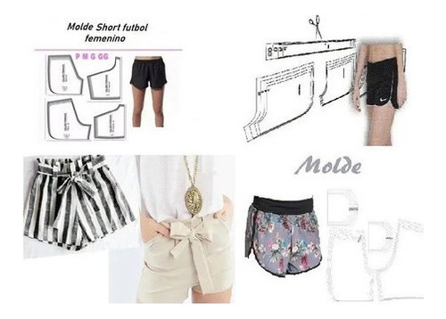 Moldes Y Patrones Imprimibles De Short Dama S-m-l-xl