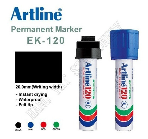 Marcador Artline Ek-120 Tinta Permanente Ancho 2cm