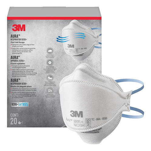 3m Aura Particulate N95 Respirador 9205+, Diseño Ligero De P