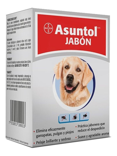 Jabón antiparasitario para pulga Bayer Asuntol para perro