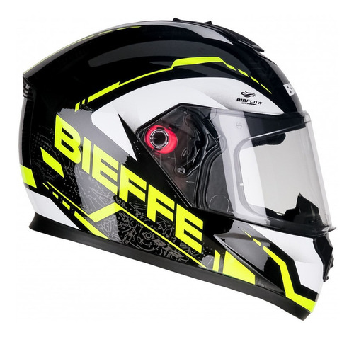 Imagem 4 de 5 de Capacete Bieffe B-12 Naked Preto/amarelo