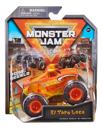 Vehículo Monster Jam El Toro Loco 1:64 Metal Premium