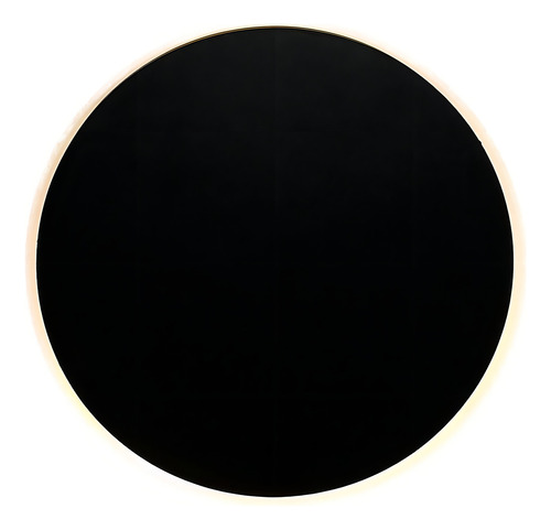 Lámpara Lampara De Pared Arbotante Led Mundo Lucido Arb12e Color Circular Delgado Negro Luz Calida 3500k 85v-265v