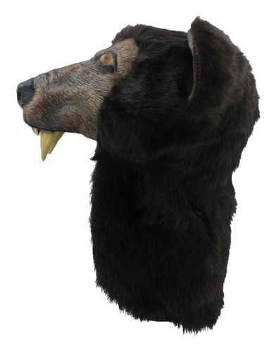 Imagen 3 de 7 de Casco De Látex Y Peluche Brown Bear Helmet Oso Café