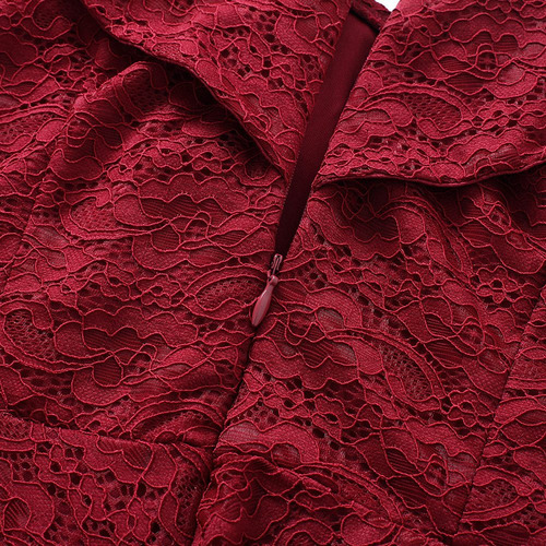 Vestido Mujer Elegante Encaje Cuello En V Off Shoulder