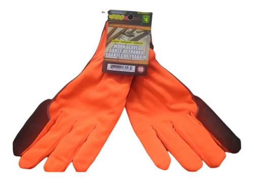 Guantes De Trabajo Agarre Seguro Duramax Naranja - Negro