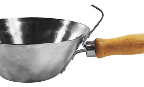 1 Cuchara De Acero Inoxidable For Yeso Con Mango De Madera,