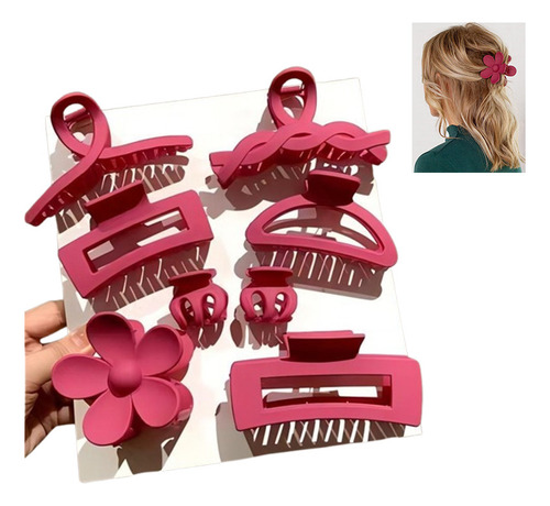Pinzas For Cabello Moda Estilos Múltiples Mujer Y Niña 8pzs