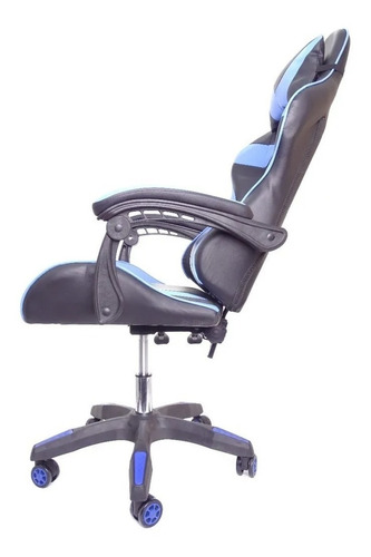 Imagen 7 de 10 de Silla Gamer Profesional Reclinable Natpro Azul / Roja