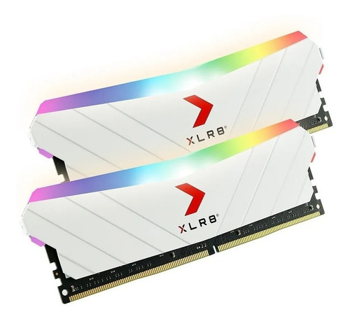 Imagen 4 de 6 de Memoria Pny Xlr8 Gaming White 16gb 3200mhz Rgb Dimm 1.35v