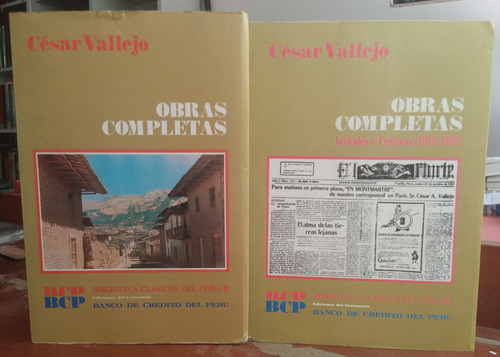 Cesar Vallejo Obras Completas 2 Tomos - Originales 