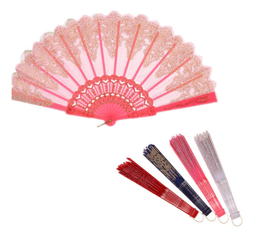 Ventilador De Mano Plegable Grande Con Estampado De Estilo C