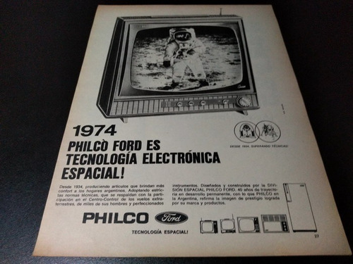 (pb430) Publicidad Clipping Televisor Philco * 1974
