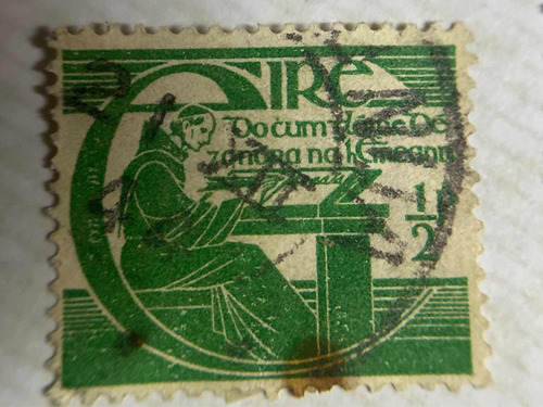 Sello Postal De Irlanda 3 Centenario Michael O Clerighs 1944