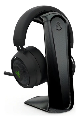 Suporte Headset Headphone Gamer Sculpy C1 Preto Mesa Fones Grandes Pés Silicone