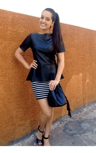 Peplum de store couro