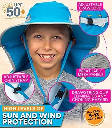 GearTOP Fishing Hats for Kids, Sun Hats with UV Protection for Boys and  Girls 5 to 13 Years Old (Discoverer Kids)