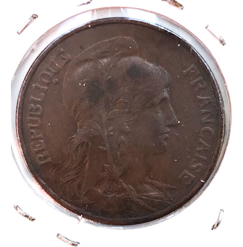 * Francia 5 Céntimos De Bronce. Año 1912. Km# 842 (Usado)