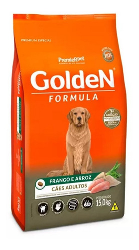 Golden Ração Para Cães Adulto Frango E Arroz 15 Kg