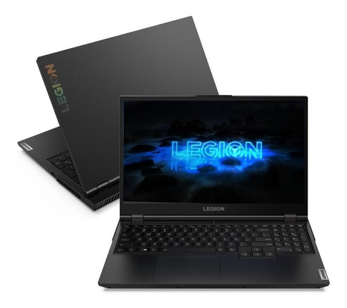 Notebook Gamer Legion 5 R7 16gb 512gb Ssd Rtx3050 W11 15.6 Cor Phantom black